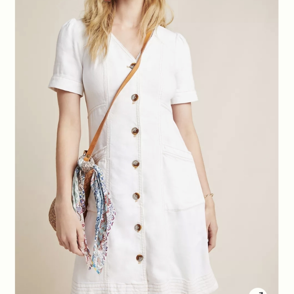 Pilcro and the Letterpress Button Front Lycocell Dress